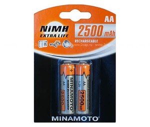 Аккумулятор MINAMOTO АА 2500mAh Ni-Mh - картинка 1